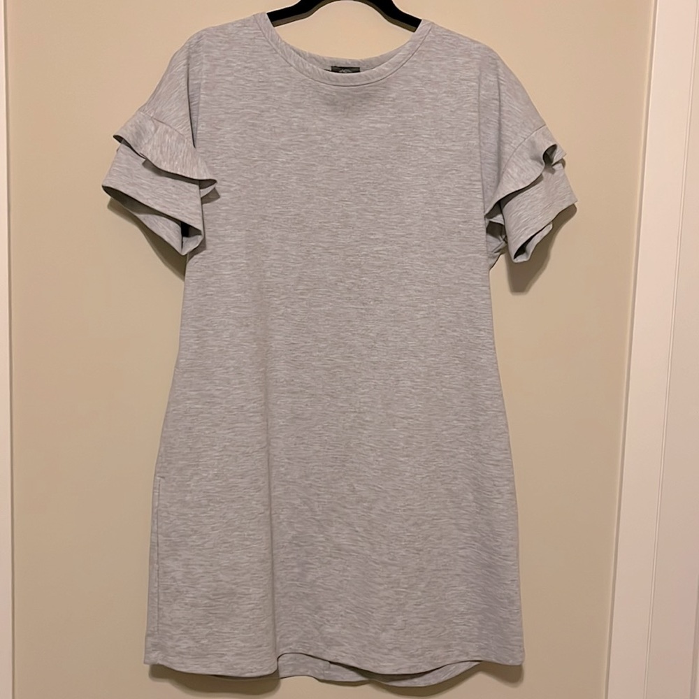 Ruffled Sleeve Dress w/ Pockets